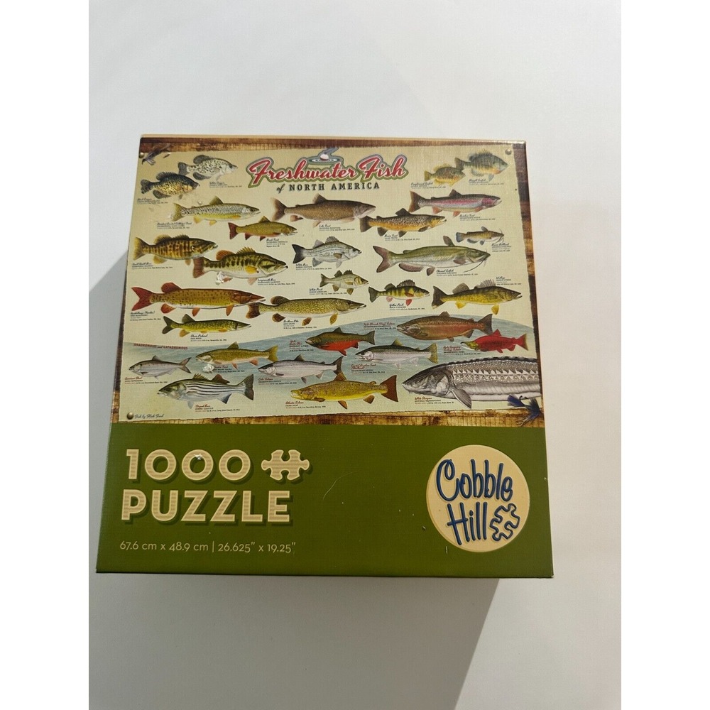 Cobble Hill Fresh Water Fish of North America 1000 pc Jigsaw Puzzle